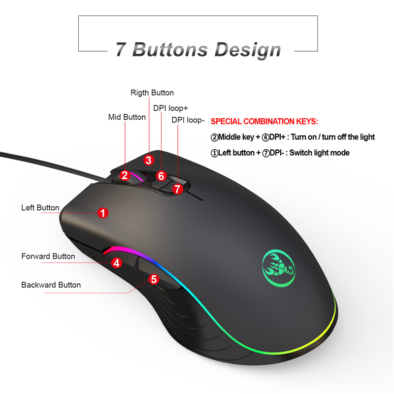 HXSJ-A867-RGB-Verkabelte-Gaming-Maus-1000160032006400DPI-7-Tasten-Ergonomische-Gamer-Maus-fuumlr-Des-2000318-8